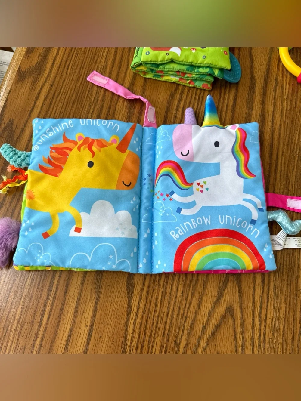 Lot Of 6 Cloth Fabric Baby Toddler Books Teethers Kane Miller Farm Unicorn Fox